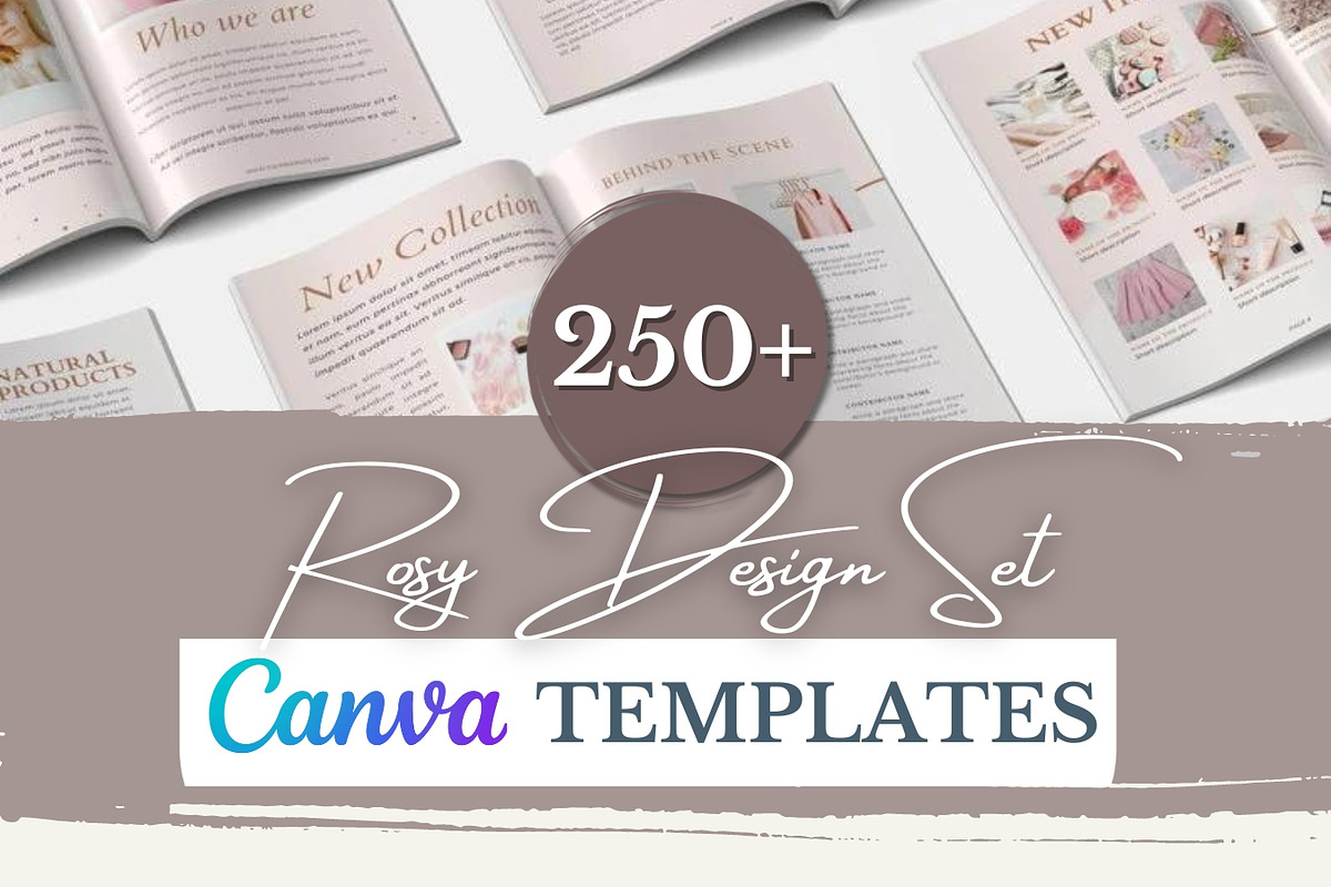 250+ Rosy Design Set Templates, a Social Media Template by ResumeFabs (Photo 1 of 4)