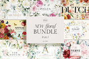 BUNDLE Watercolor Floral Graphic, a Decorative Illustration by Veris Studio (Thumbnail 1 of 35)