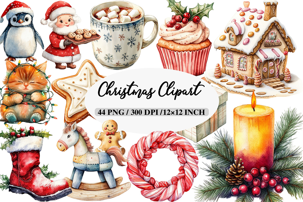 Christmas Clipart, an Illustration by Daily.Designs (Photo 1 of 5)