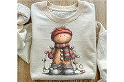 Whimsical Christmas Gingerbread Clip, an Illustration by OK Design (Thumbnail 6 of 6)