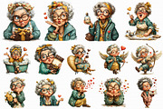 Funny Old Lady Valentine Sublimation, an Illustration by Libby Wishes (Thumbnail 4 of 7)