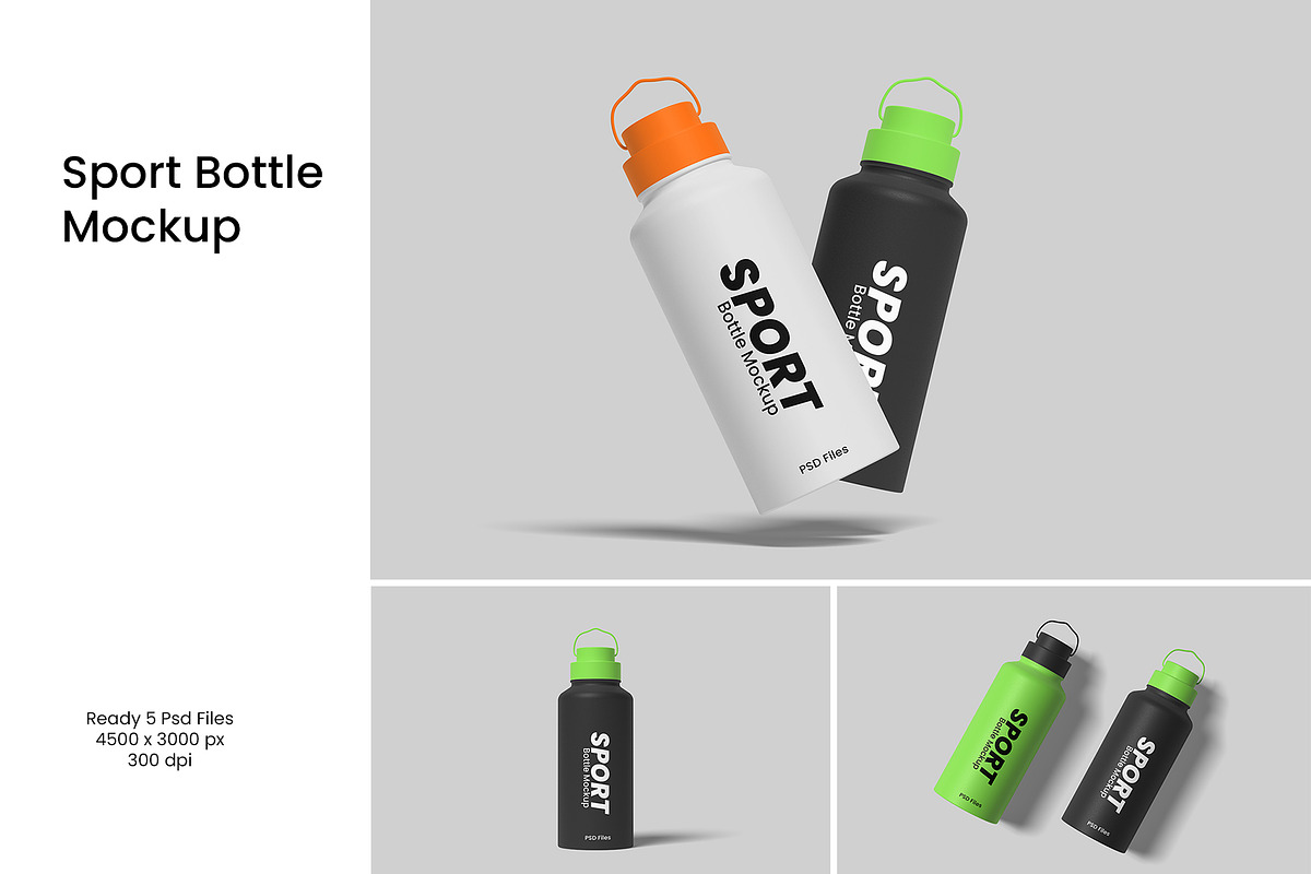 High Quality Sport Bottle Mockup, a Product Mockup by Graphicbars (Photo 1 of 6)