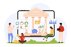 Bank account application for money, a Finance Illustration by Flashvector