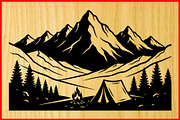 Mountain Landscape Silhouette Puzzle, a Seasonal Illustration by Designer_Momina (Thumbnail 7 of 10)