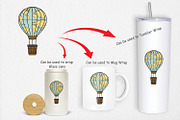 Map Hot Air Balloon Clipart, a Graphic by Artnoy (Thumbnail 4 of 5)