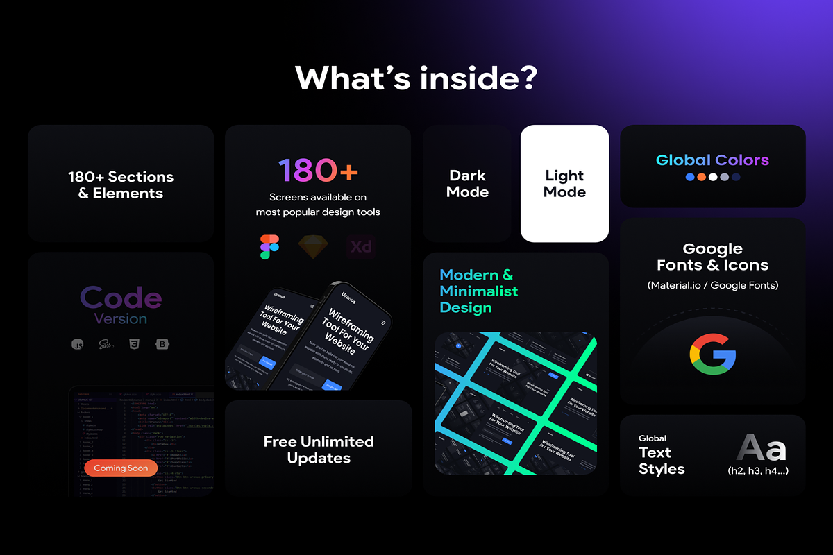Uranus v1.3 - Wireframe Kit preview 4
