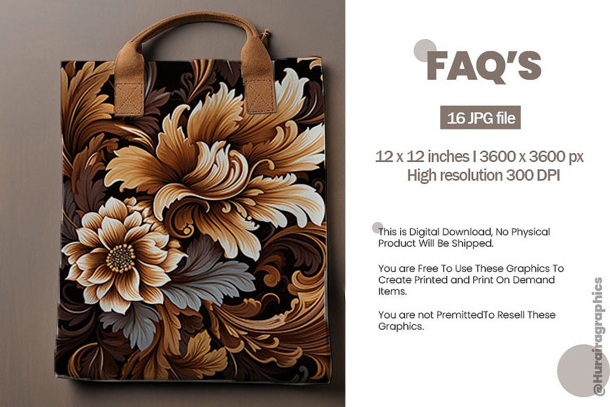 Seamless Brown Flowers Digital Paper, a Background Graphic by Hurairagraphics (Photo 2 of 2)