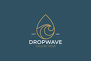 Golden Water Droplet Wave Logo, a Branding & Logo Template by Signatoro (Thumbnail 2 of 3)