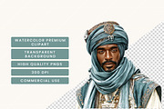 Watercolor Boho Arabian Clipart, a Person Illustration by BusyDaydesign (Thumbnail 8 of 9)