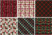 Christmas Plaid Digital Paper,, an Illustration by Designking (Thumbnail 2 of 4)