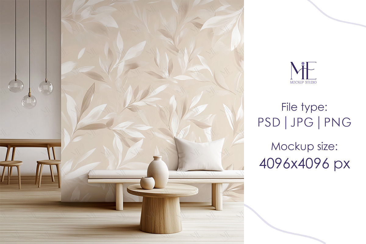 Wallpaper Mockup, Boho Wall Paper, a Mockup by Mie Mockup Studio (Photo 8 of 10)
