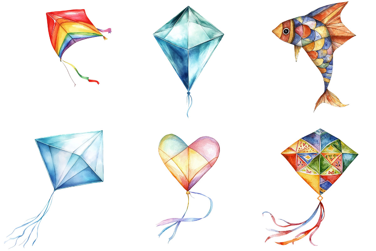 Beautiful Kite Clipart Bundle, an Illustration by Pixels.Craft (Photo 7 of 9)