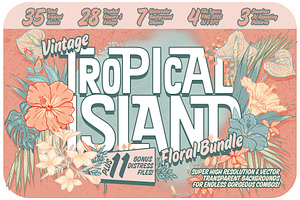 Vintage Tropical Floral Bundle