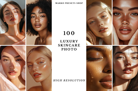 Aesthetic Skincare Women Stock Image, a Beauty & Fashion Photo by MarkoPresets