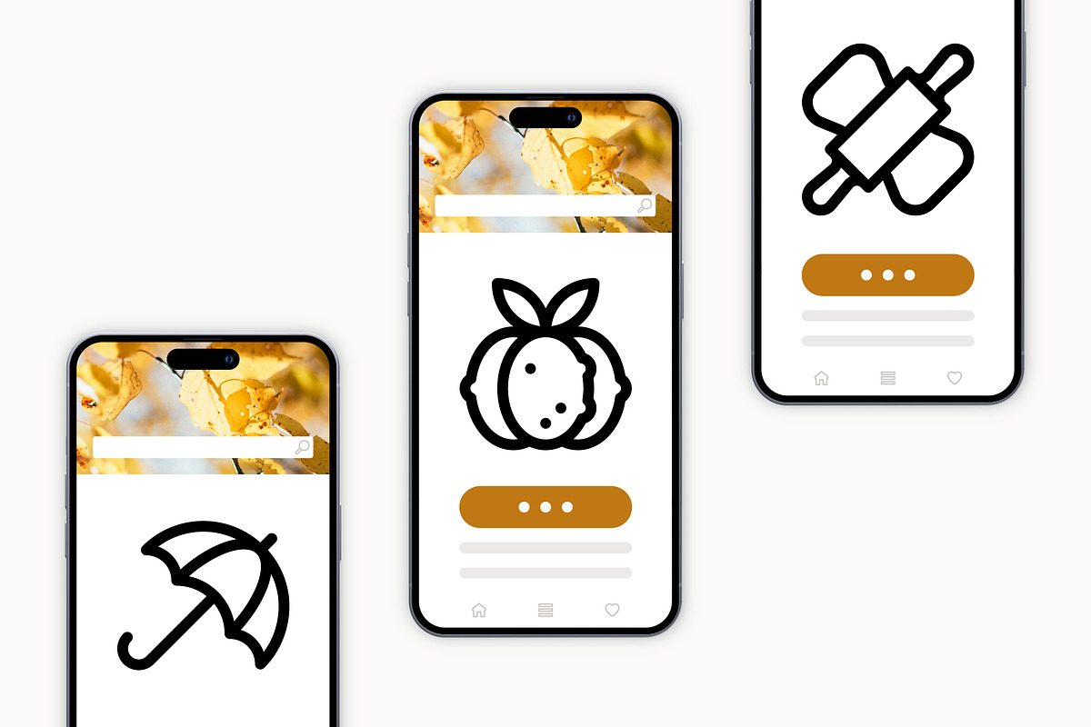 50 Slow Autumn Icons, an Outline Icon by Side Project (Photo 6 of 8)