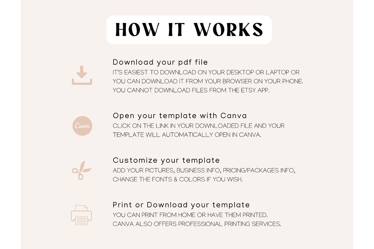 Pastel Jewelry Care Card Template, a Card Template by Hellohastore (Photo 10 of 10)