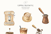 Coffee Aesthetic Watercolor, a Food Illustration by LiChu Art (Thumbnail 5 of 6)