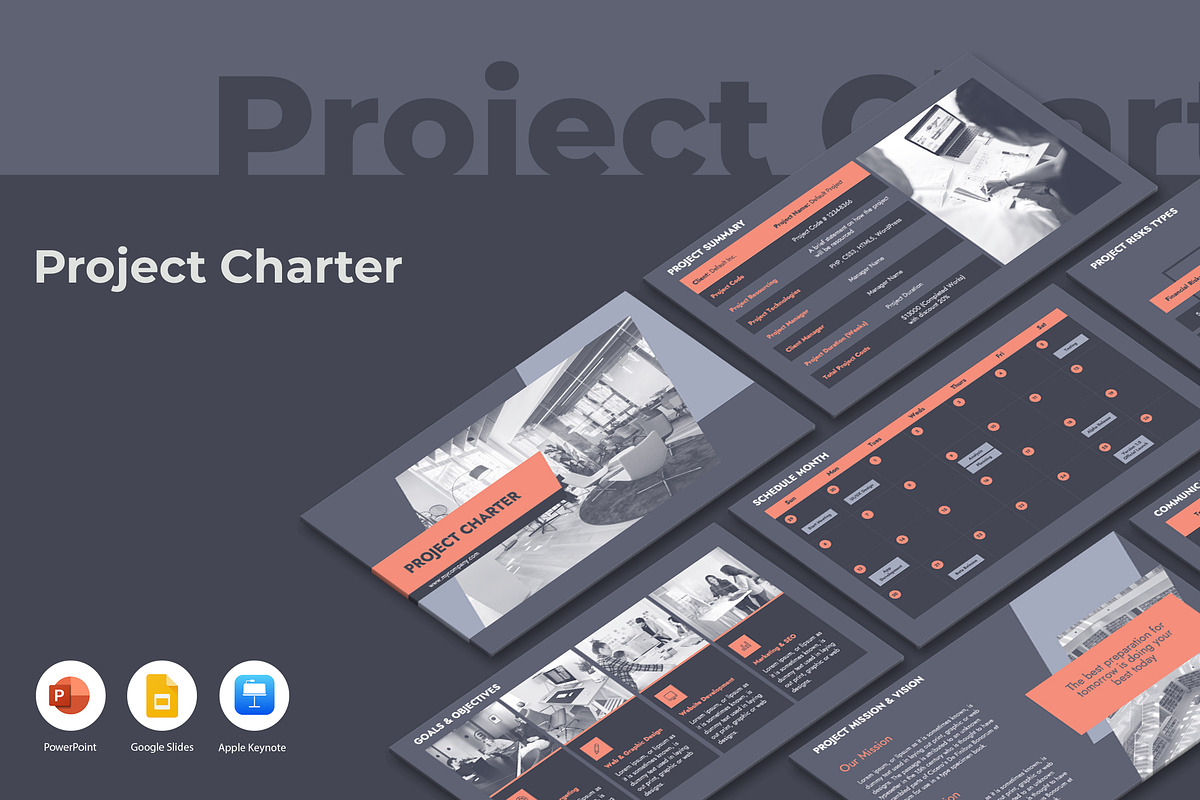 Project Charter Presentation, a Presentation Template by JetzTemplates (Photo 1 of 4)