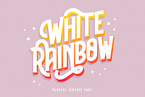 White Rainbow Playful Vintage Font