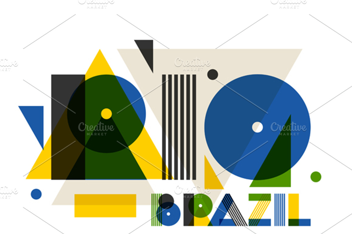 Brazil and Rio in abstract style., a Texture Illustration by incomible