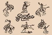 Rodeo - Western Illustration, an Animal Illustration by cmfgraphics (Thumbnail 1 of 2)