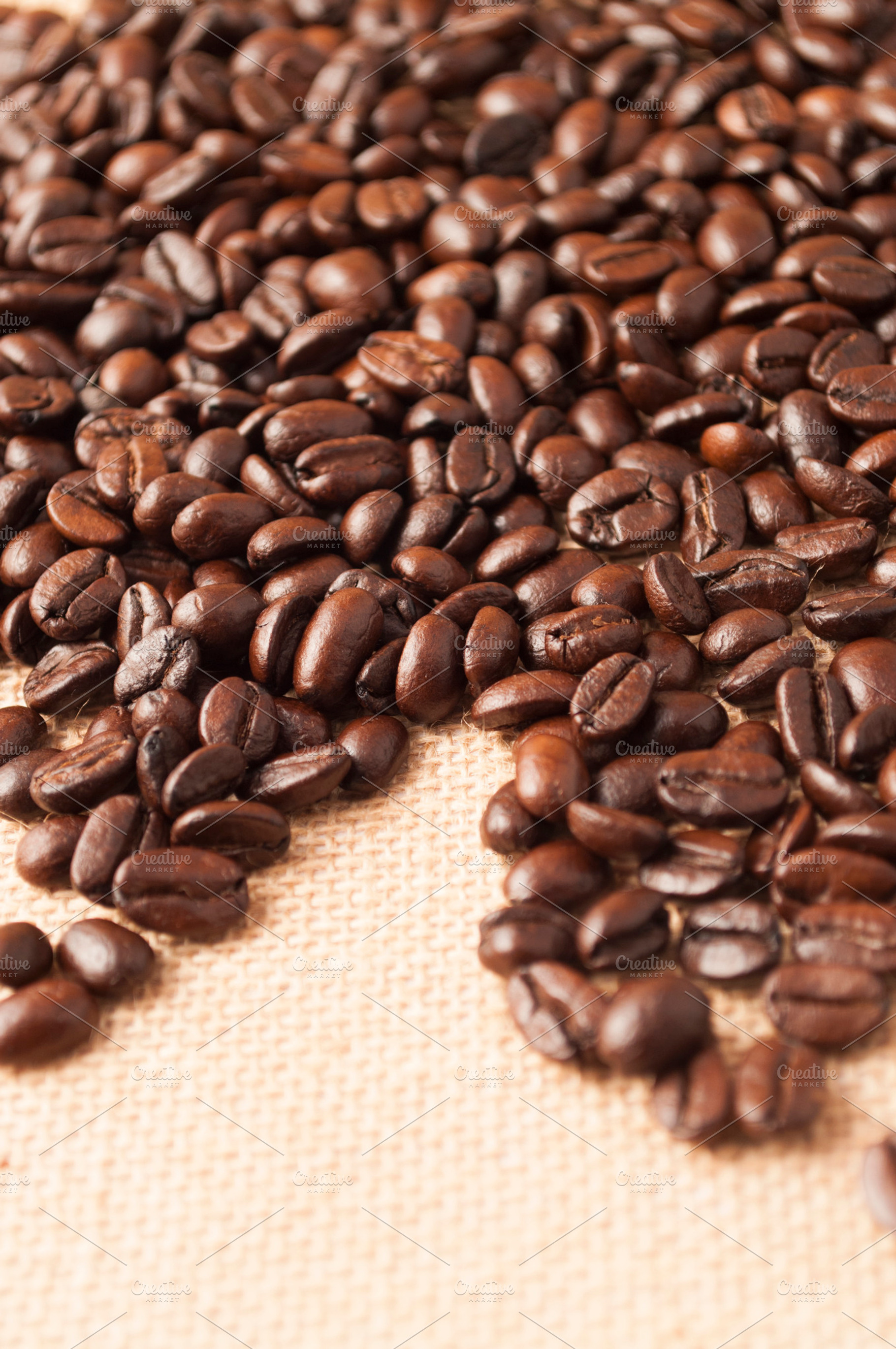 Coffee Beans Closeup Featuring Coffee Bean Close Up And Shiny