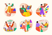 Shopping and Sale Vector Set, a Person Illustration by Prosymbols (Thumbnail 6 of 9)