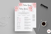Elegant Floral CV Template, a Stationery Template by Emaholic Template (Thumbnail 2 of 5)