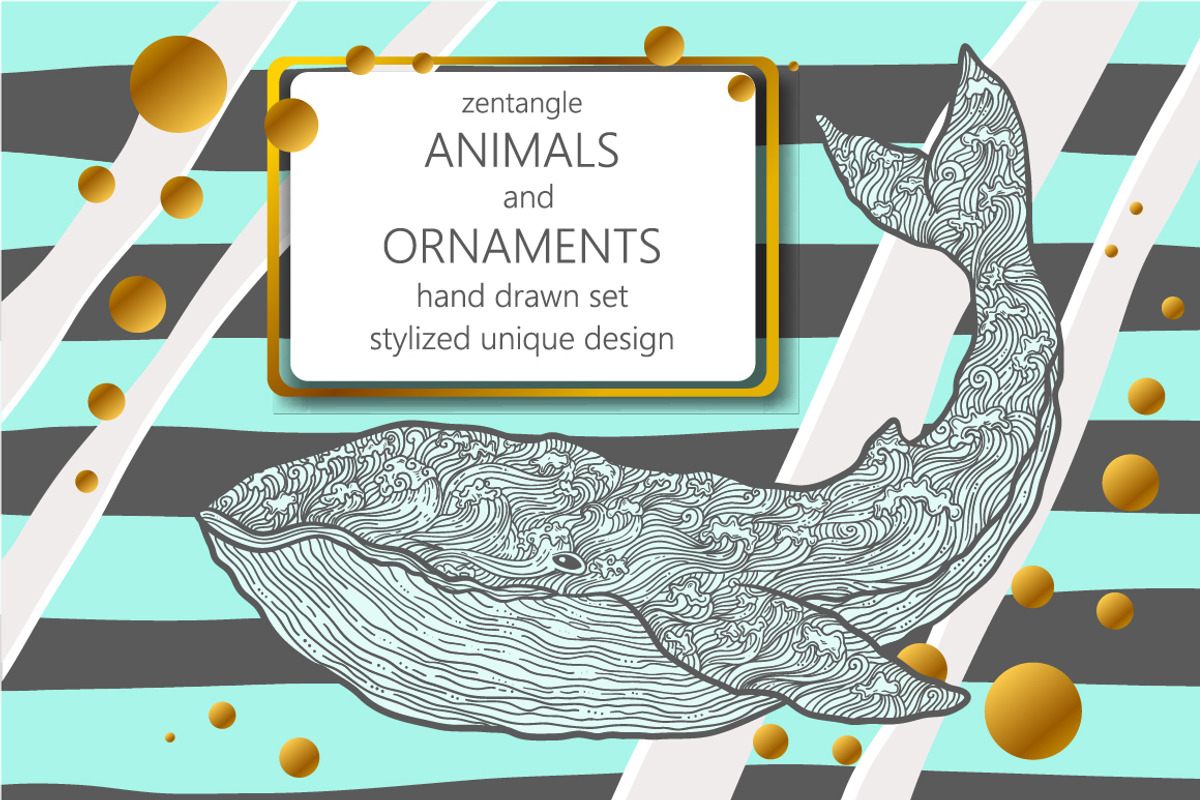 zen tangle animals and ornaments, a Decorative Illustration by Tierre3012 (Photo 1 of 24)