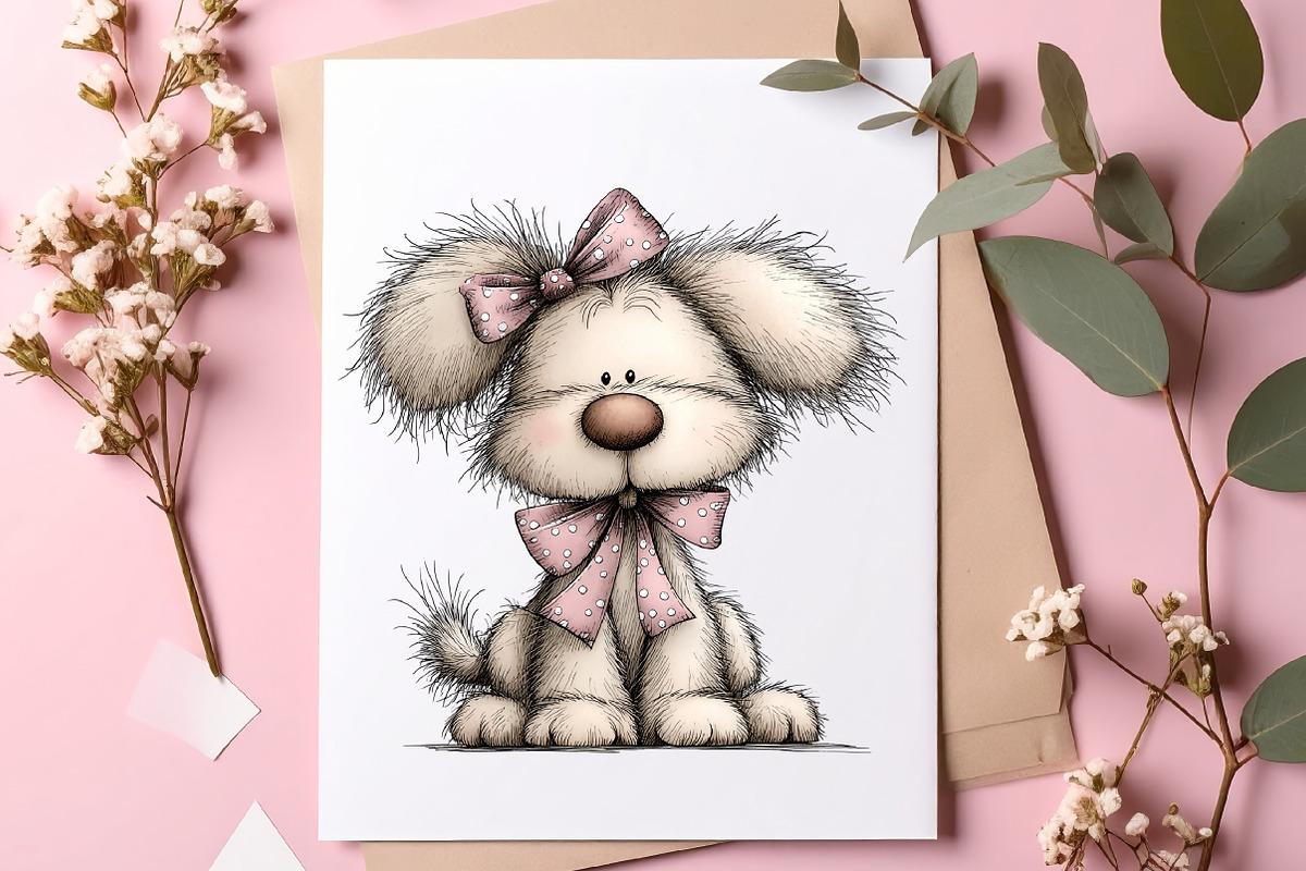 Whimsical easter dogs clipart, an Illustration by SinaCreation (Photo 7 of 11)