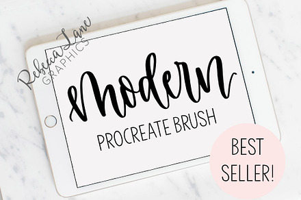 Calligraphy Procreate Brush preview 2