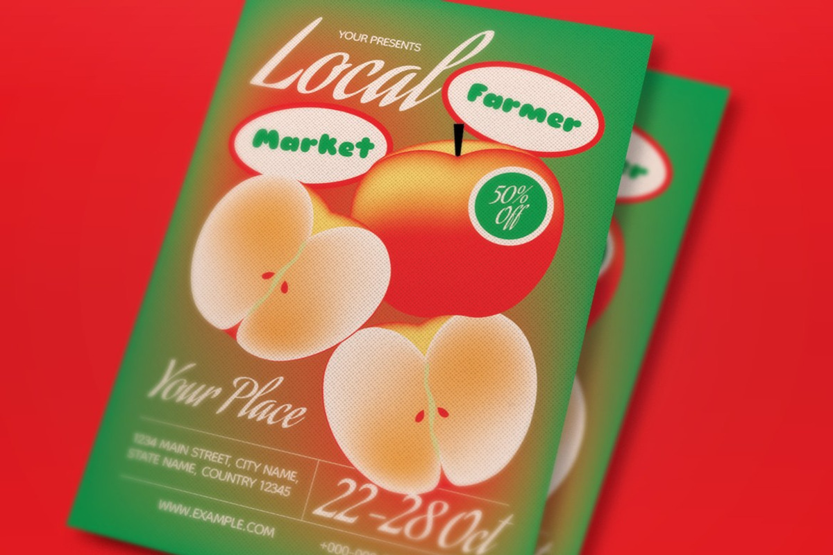 Local Farmer Market Flyer, a Flyer Template by graphicook (Photo 2 of 3)