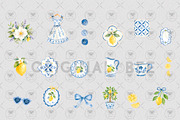 Italian Majolica Tile Clipart, a Decorative Illustration by BigCakeBee (Thumbnail 3 of 4)