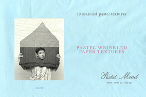 Pastel Wrinkled Paper Textures, a Texture Graphic by Purple