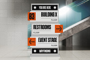 Freestanding Wayfinding Sign Mockup, an Advertising Mockup by herutage (Thumbnail 3 of 4)
