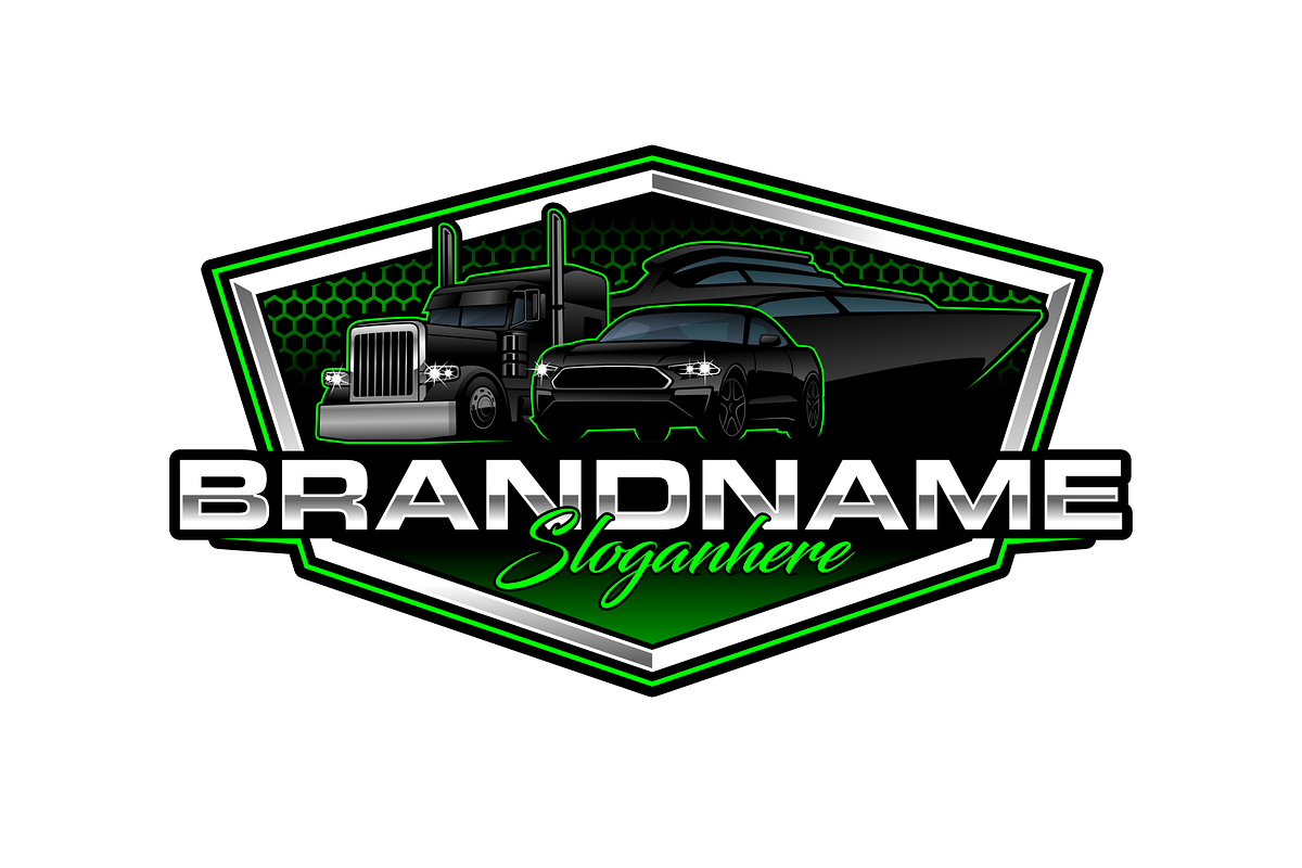 trucking and sport car logo template, an Object Graphic by TFamz (Photo 3 of 3)