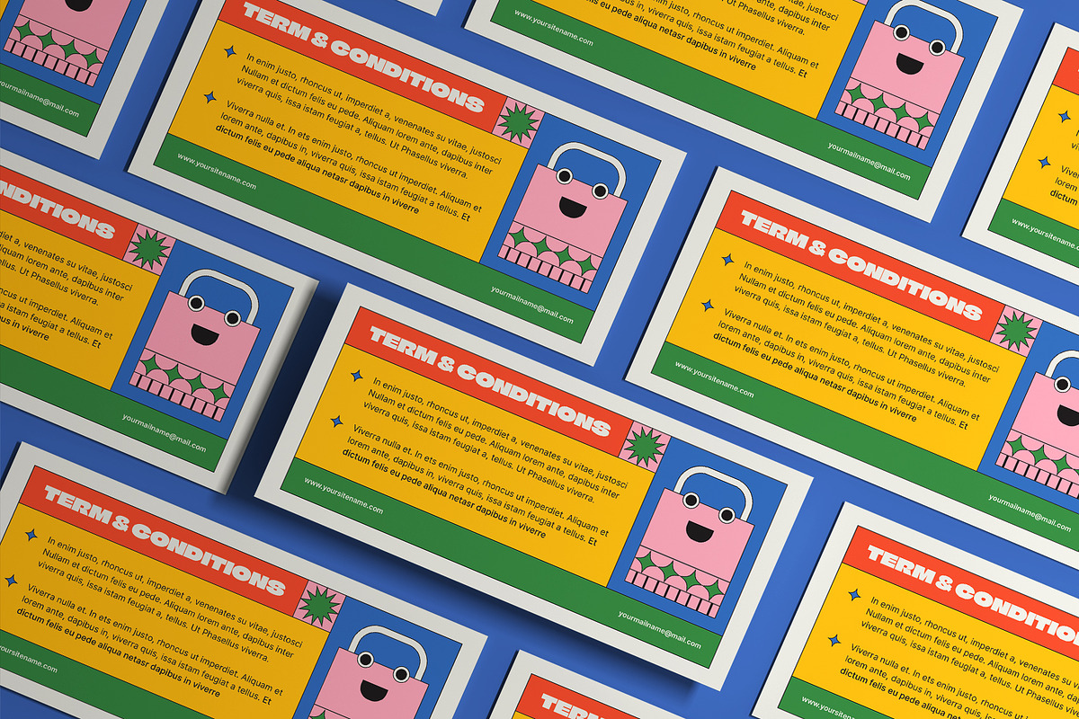 Retro Colorful Voucher, a Card Template by Neermana (Photo 4 of 4)