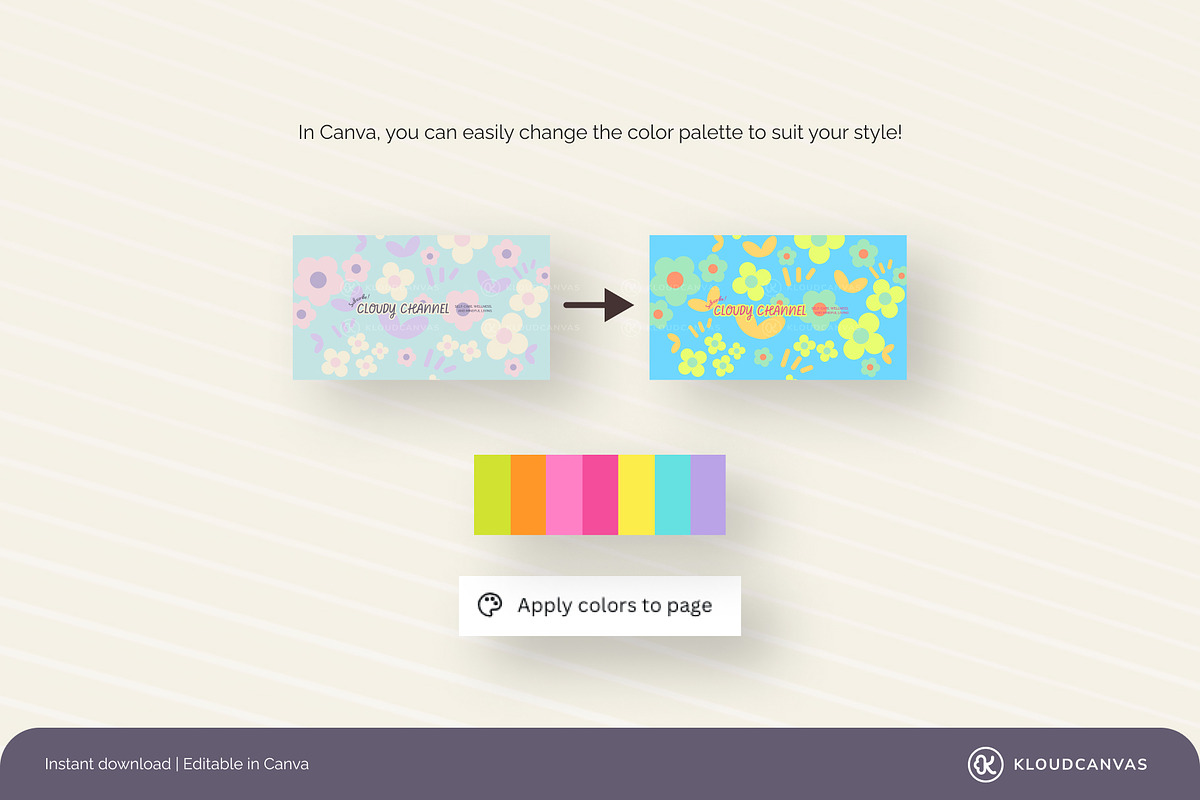 YouTube Branding Kit - Floral Pastel, a Social Media Template by KloudCanvas (Photo 6 of 7)