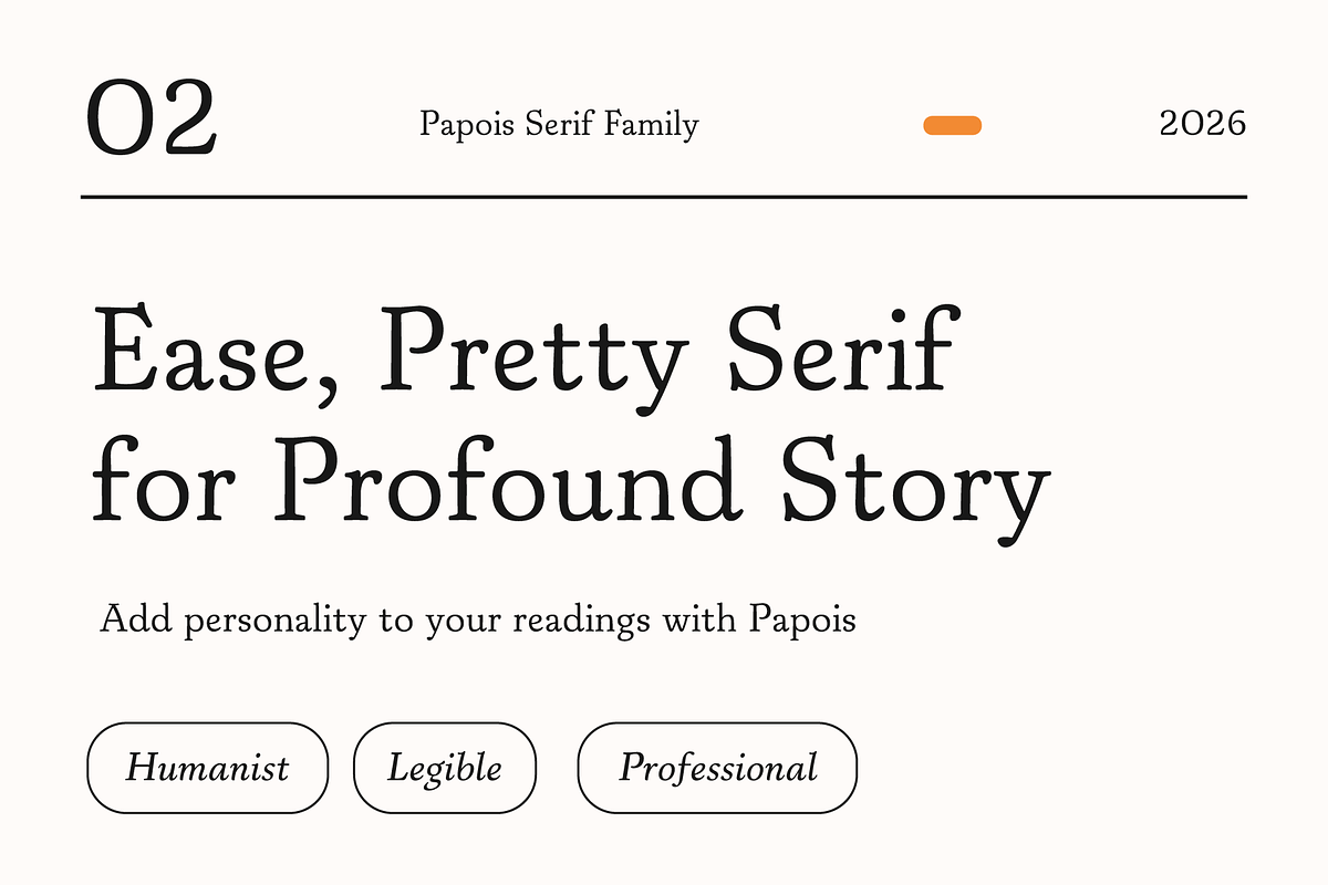 Papois; 12 Humanist Serif Fonts, a Serif Font by Eko Bimantara (Photo 3 of 10)