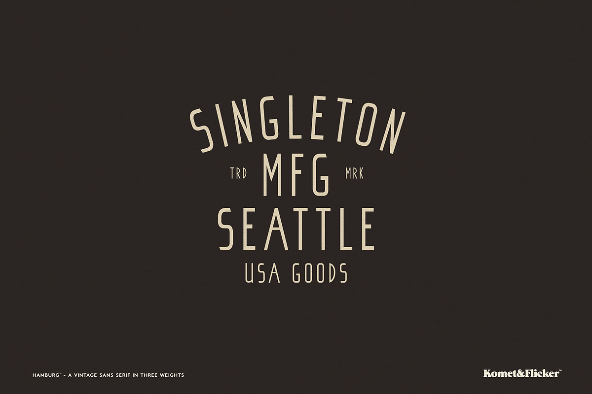 Hamburg - A Vintage Style Font, a Sans Serif Font by Komet & Flicker (Photo 12 of 13)
