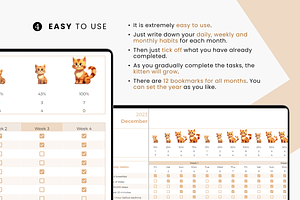 Habit Tracker Google Sheets Cats