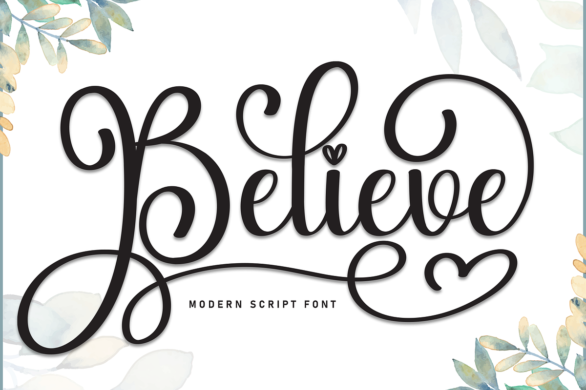 Believe | Script Font, a Handwritten Font by Scratchones (Photo 1 of 9)