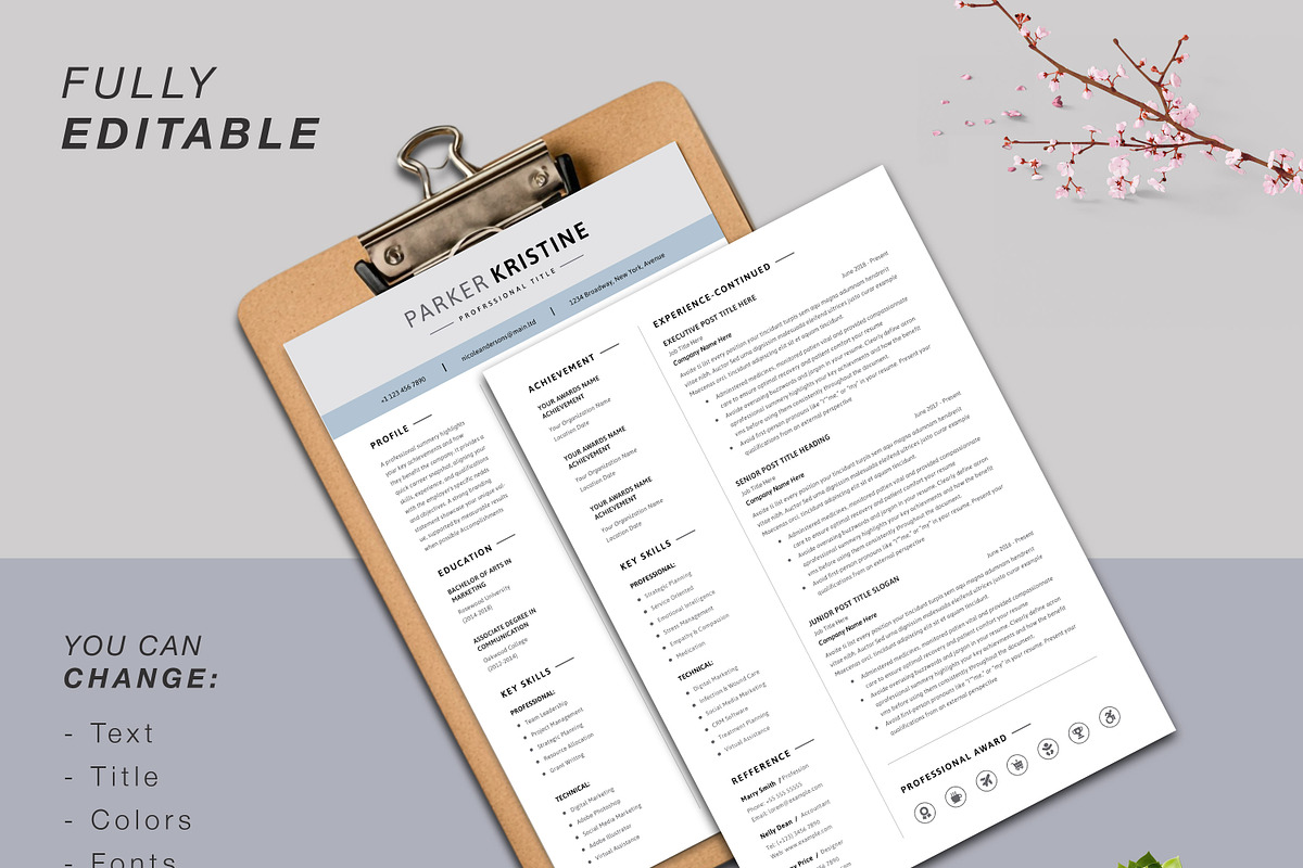 Modern Resume & Cover Letter preview 4