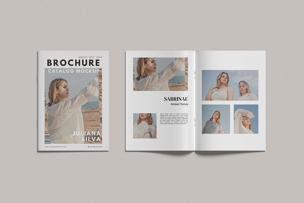 A4 Brochure Catalog Mockup, a Books & Magazine Mockup by mahremdesign (Photo 2 of 9)