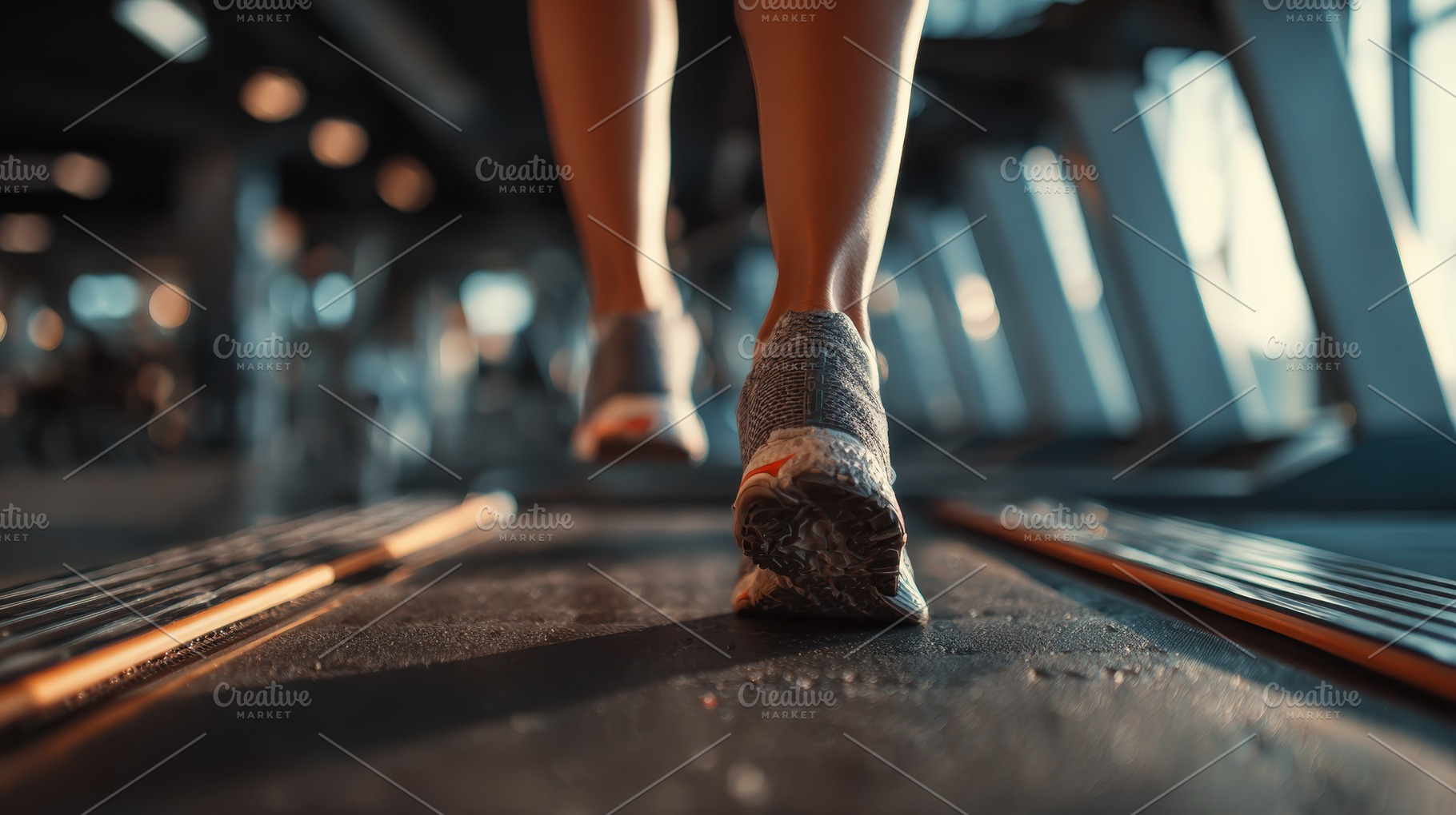 Fitness Gym Treadmill Running Shoes, a Photo by Pixeness Studio