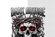 Dark skull with a bloody crown., a Decorative Illustration by yod67 (Thumbnail 2 of 7)
