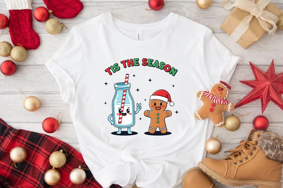 Christmas Milk and Cookies PNG, an Illustration by DreamArtGraphic (Photo 5 of 5)