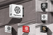 Signboard Square Mock-up, an Advertising Mockup by zippypixelstudio (Thumbnail 1 of 15)