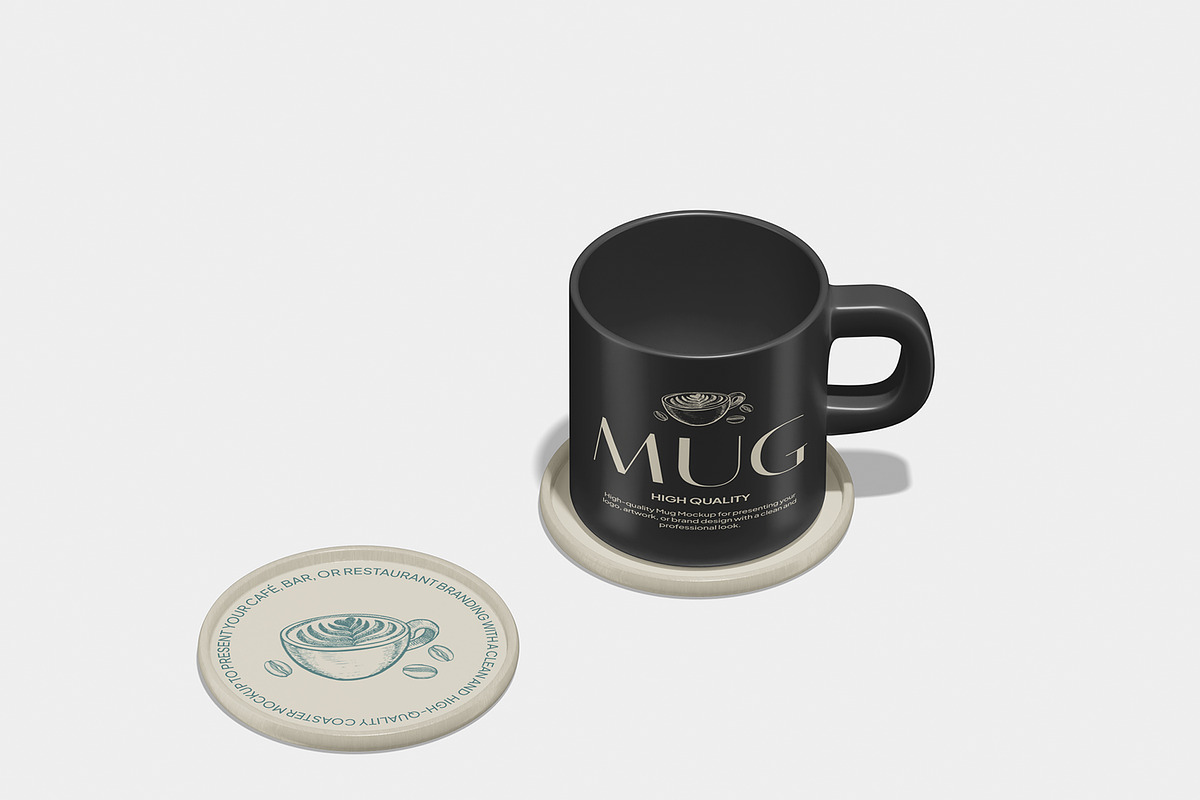 Coaster Mockupa, a Household Mockup by Unerispace (Photo 4 of 5)