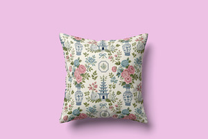 Chinoiserie Floral Seamless Pattern